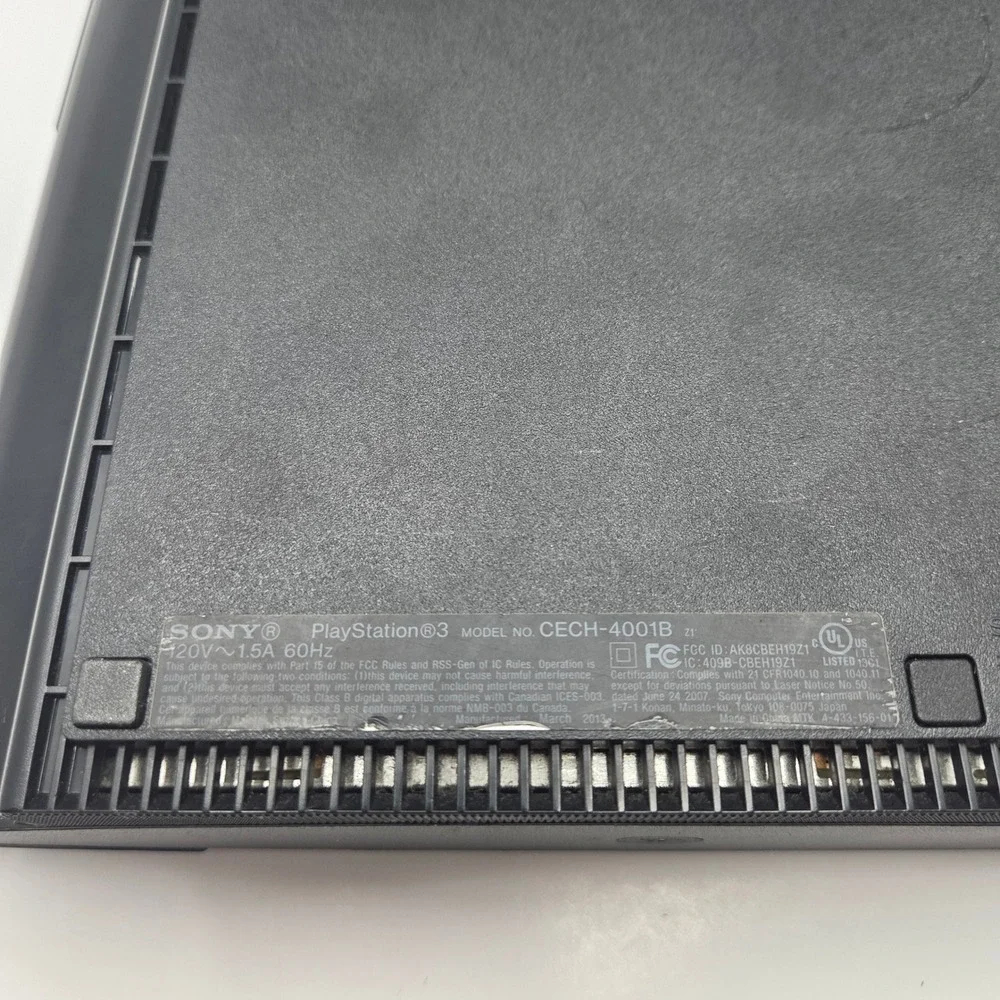 Sony PlayStation 3 PS3 Super Slim Console Black HDMI Power Cables Tested